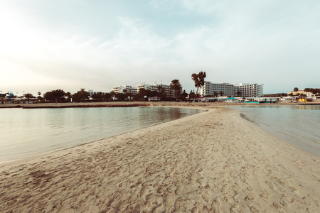 sunny sand beachの写真素材