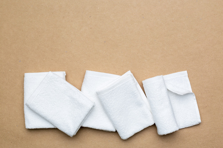 spa towels, top viewの写真素材