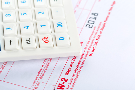 Tax forms, close up