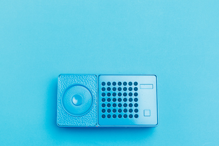 Radio receiver on color backgroundの写真素材