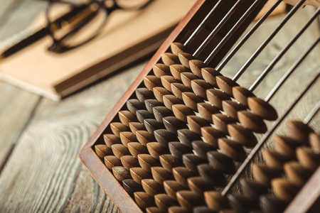 Vintage abacus close upの写真素材