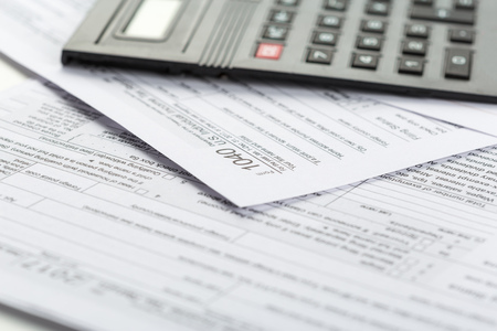 Tax forms, close up