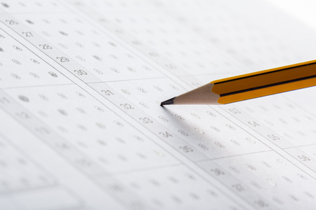 Test score sheet with answersの写真素材