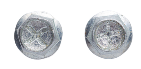 screw isolated on whiteの写真素材