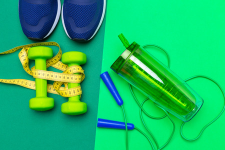 Sports Fitness concepts with Gym equipment