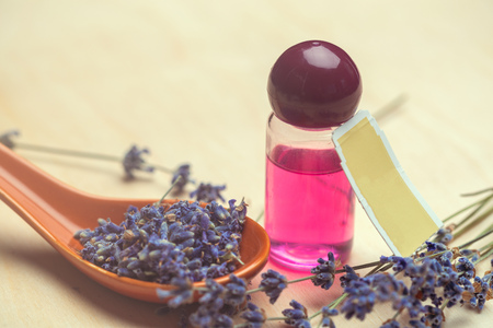 lavender body care products. Aromatherapy, spa and natural healthcare conceptの写真素材