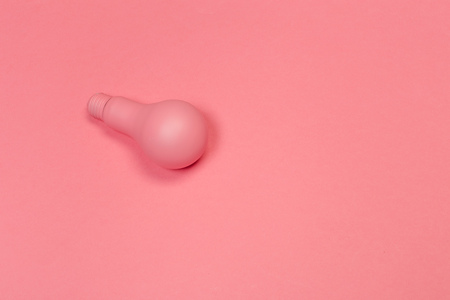 Pink pastel Light bulbの写真素材