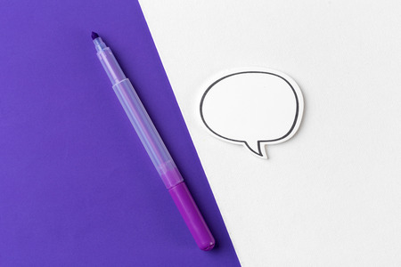 Social Media Chat Concept. Blank empty chat bubble for textの写真素材