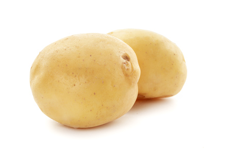 potato isolated on white backgroundの写真素材