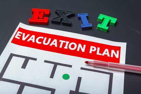 Emergency evacuation planの写真素材