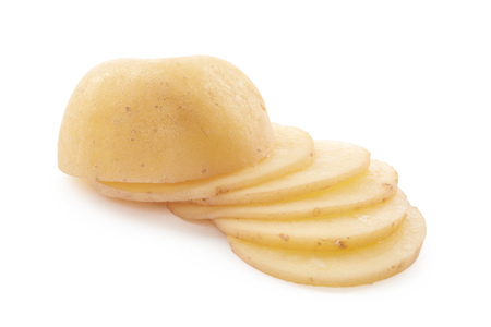 potato isolated on white backgroundの写真素材