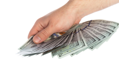 money in the hands