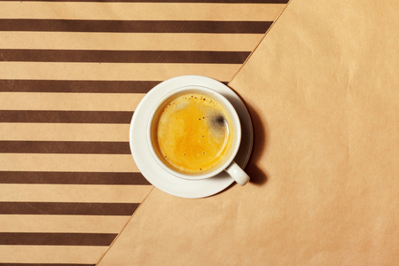 Top view of a Coffee cupの写真素材