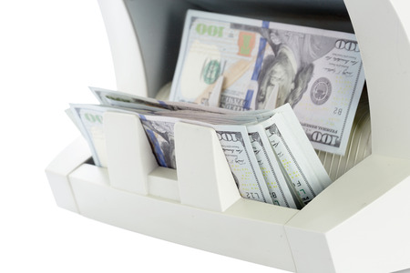 money counter isolated on white