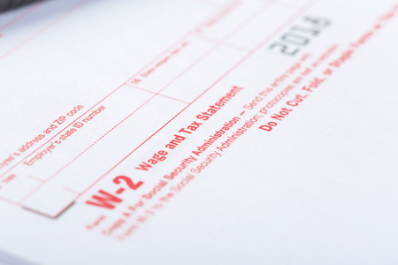 Tax forms, close up