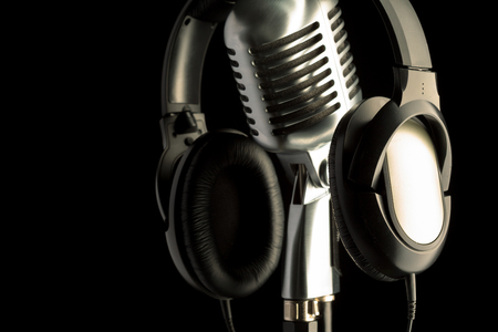 audio microphone retro styleの写真素材