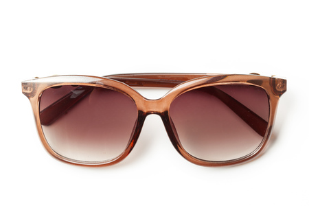 Fashion sunglasses isolated on whiteの写真素材