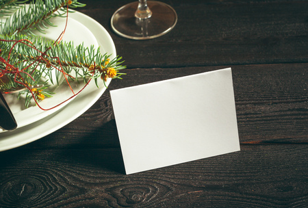 Christmas table place setting