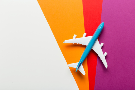 Miniature airplane travel themeの写真素材