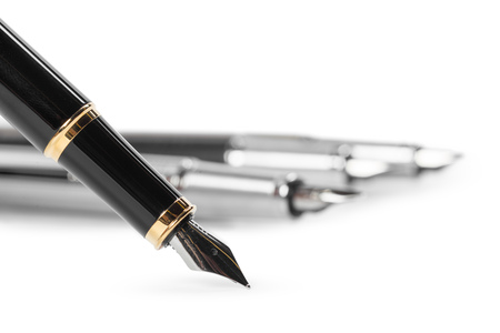 fountain pen isolated on white backgroundの写真素材
