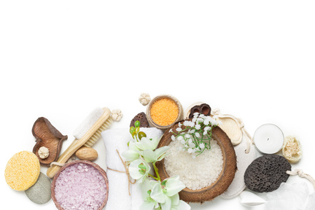 spa concept isolated on whiteの写真素材