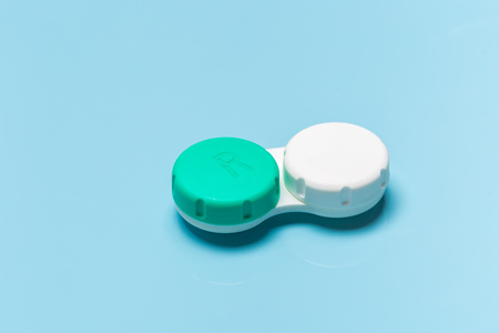 Contact lens, contact lens case, tweezersの写真素材