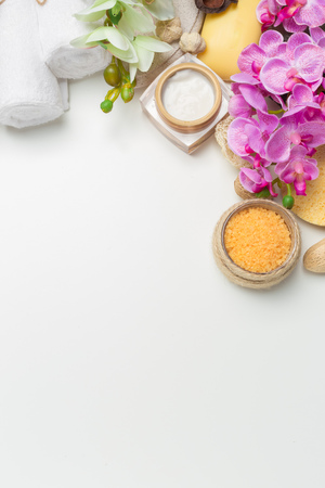 spa concept isolated on whiteの写真素材