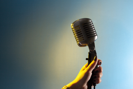 audio microphone retro styleの写真素材