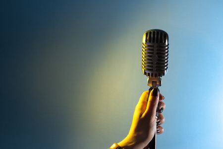 audio microphone retro styleの写真素材