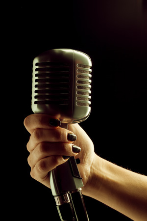 audio microphone retro styleの写真素材