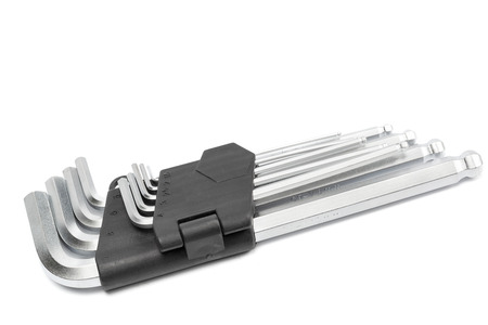Word from hex keys on white background