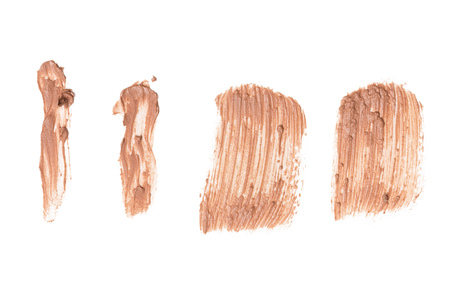 smeared foundation natural make up on white backgroundの写真素材