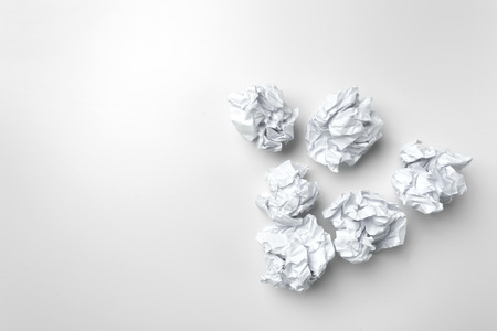 ball of white paperの写真素材