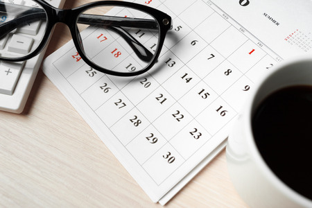 work space. calendarの写真素材