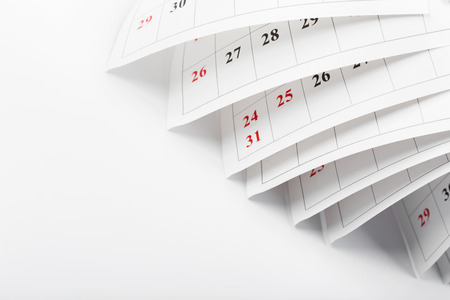 Calendar pages close up business time conceptの写真素材