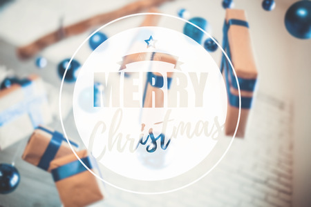 merry Christmas and happy newの写真素材