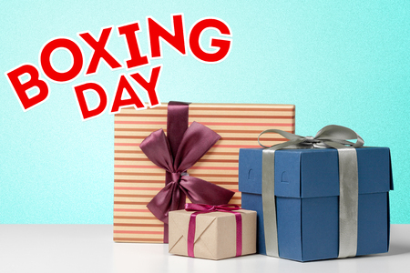 gifts with text boxing dayの写真素材
