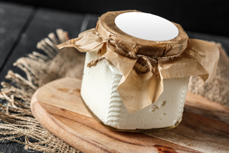 Cheese on the wooden tableの写真素材