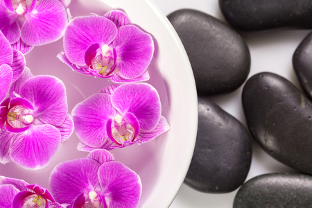 zen stone and orchid. spa conceptの写真素材