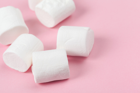 Fluffy white marshmallowの写真素材