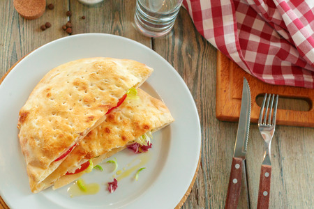 pita bread on a plate