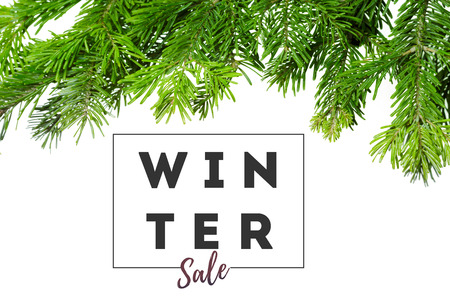 Christmas sale winter backgroundの写真素材
