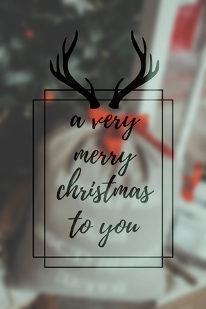 merry Christmas and happy newの写真素材