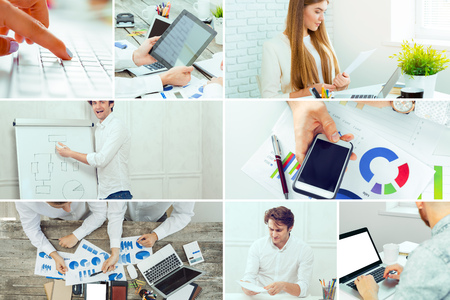 business collage, teamworkの写真素材