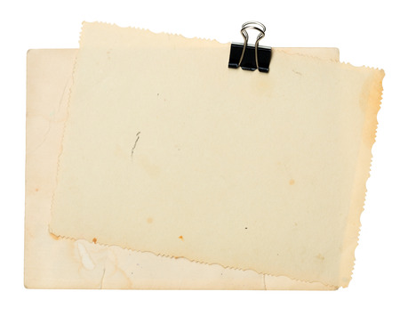 Old paper on white background.の写真素材