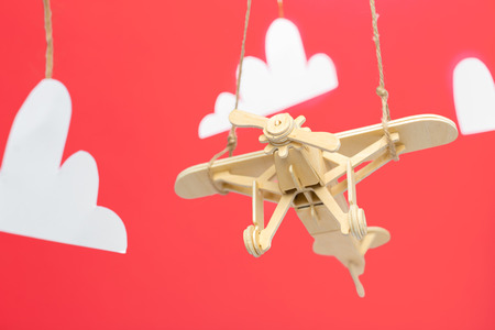 toy airplane close upの写真素材