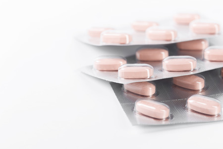 pills isolated on whiteの写真素材