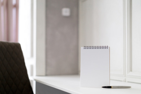 notes in a hotel roomの写真素材