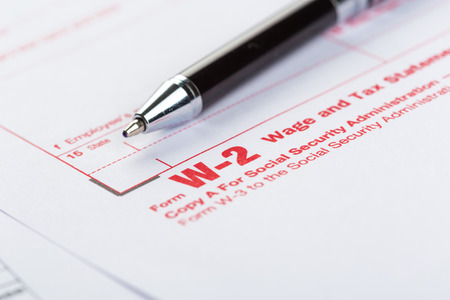 Tax forms, close upの写真素材