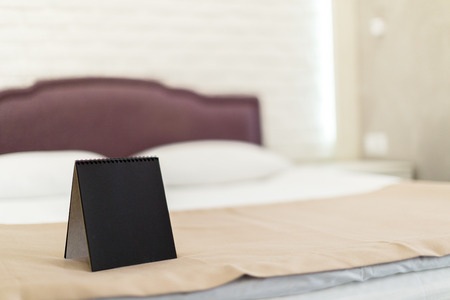 notes in a hotel room concept.